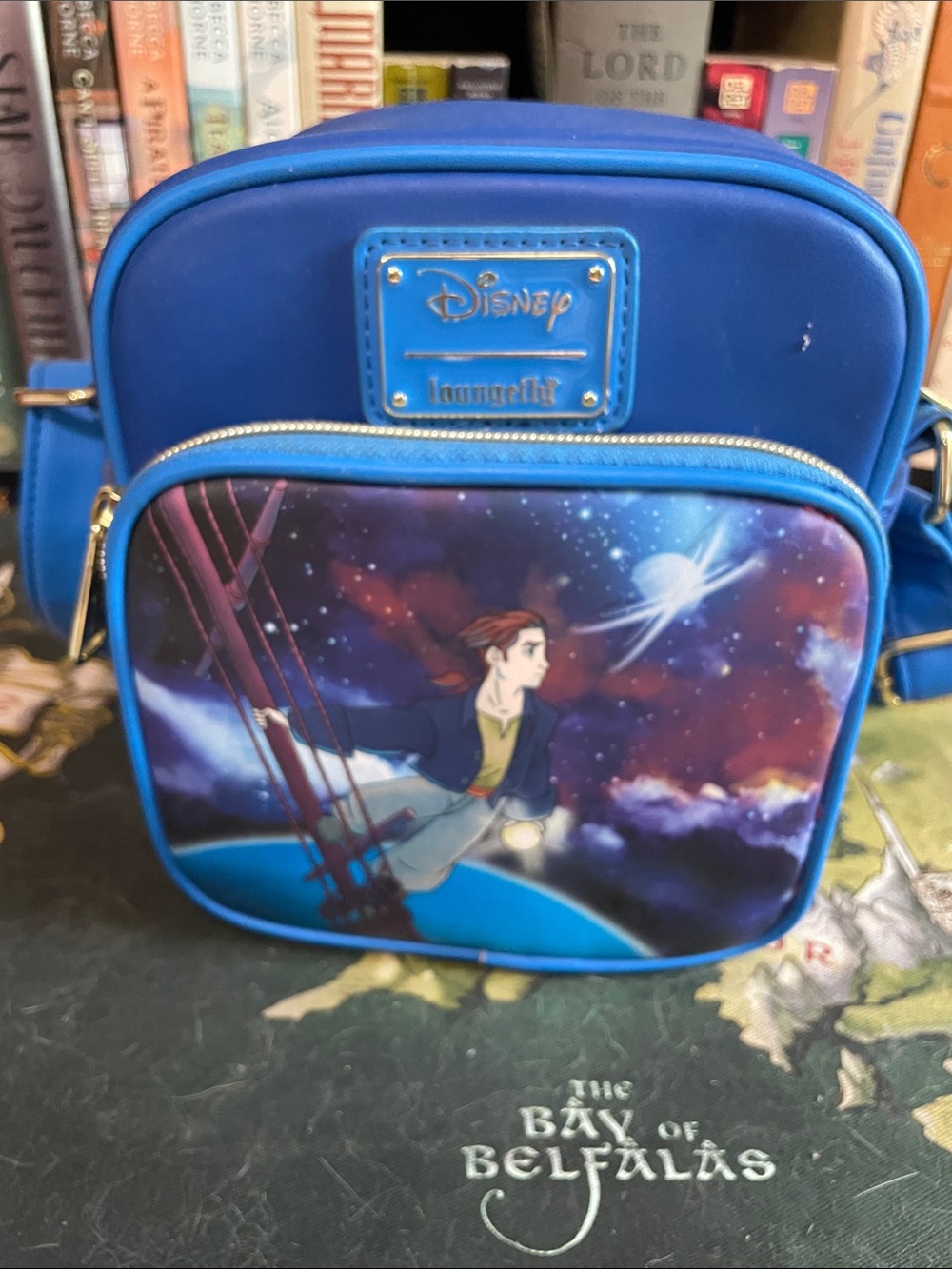 Disney treasure planet Royal Blue Illustrated Crossbody Bag